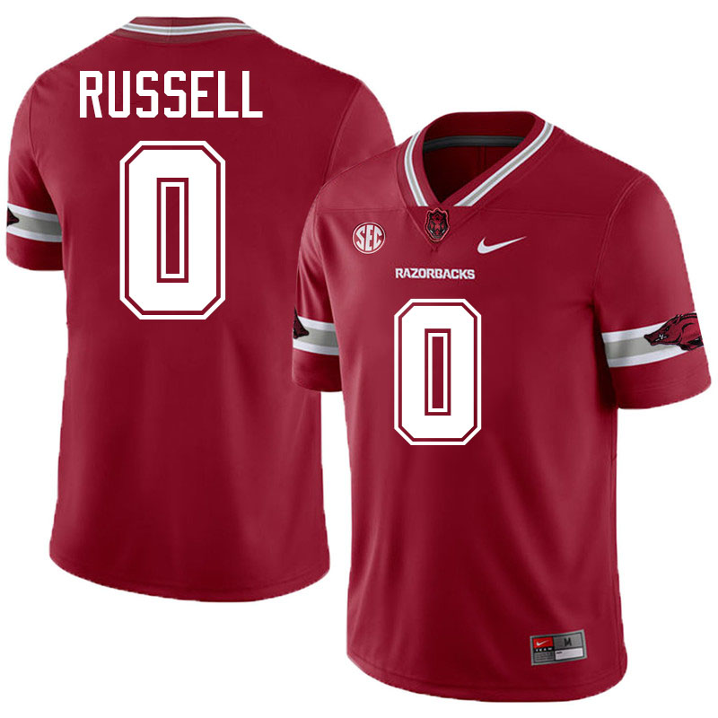 Braylen Russell Arkansas Jersey,Arkansas Razorbacks #0 Braylen Russell Jersey Youth College-Alternat